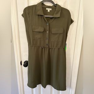 NWT Derek Heart Army Green Mini Dress Size M